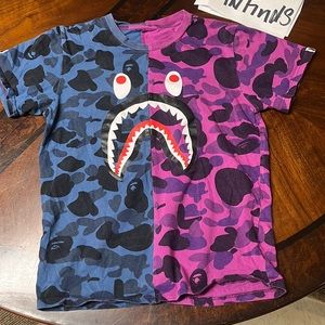 vintage 2 tone bathing ape shirt
